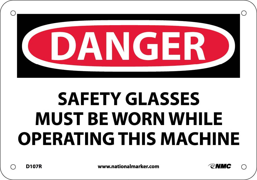 Danger Eye Protection Must Be Worn Sign-eSafety Supplies, Inc