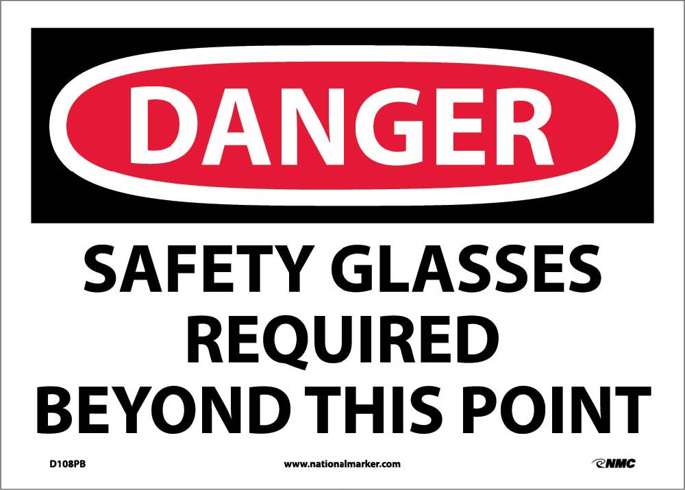 Danger Eye Protection Required Sign-eSafety Supplies, Inc