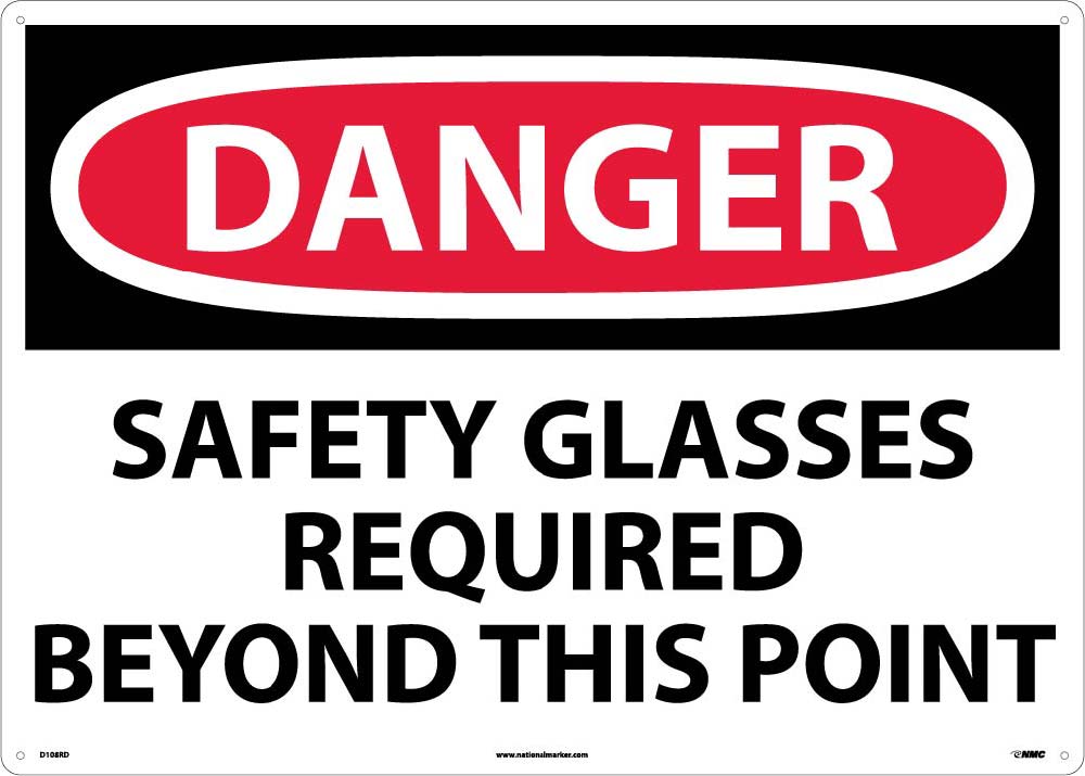 Danger Eye Protection Required Sign-eSafety Supplies, Inc