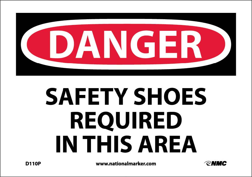 Danger Safety Shoes Required In This Area Sign-eSafety Supplies, Inc