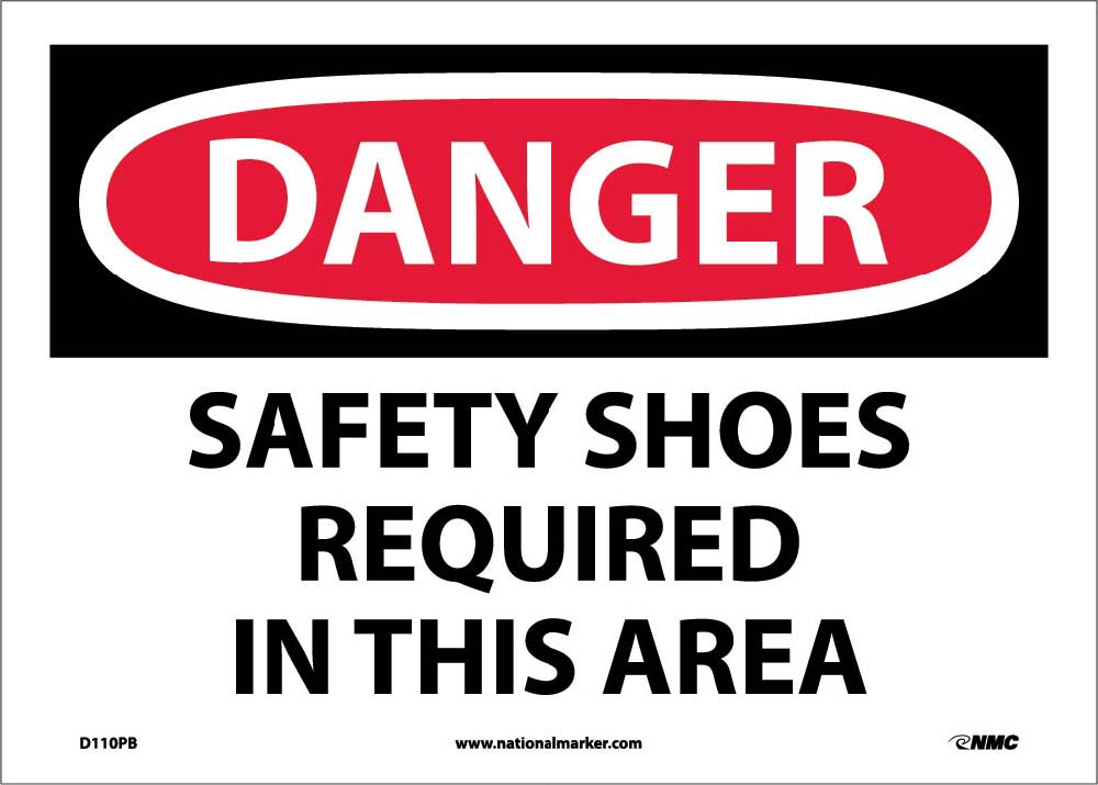 Danger Safety Shoes Required In This Area Sign-eSafety Supplies, Inc