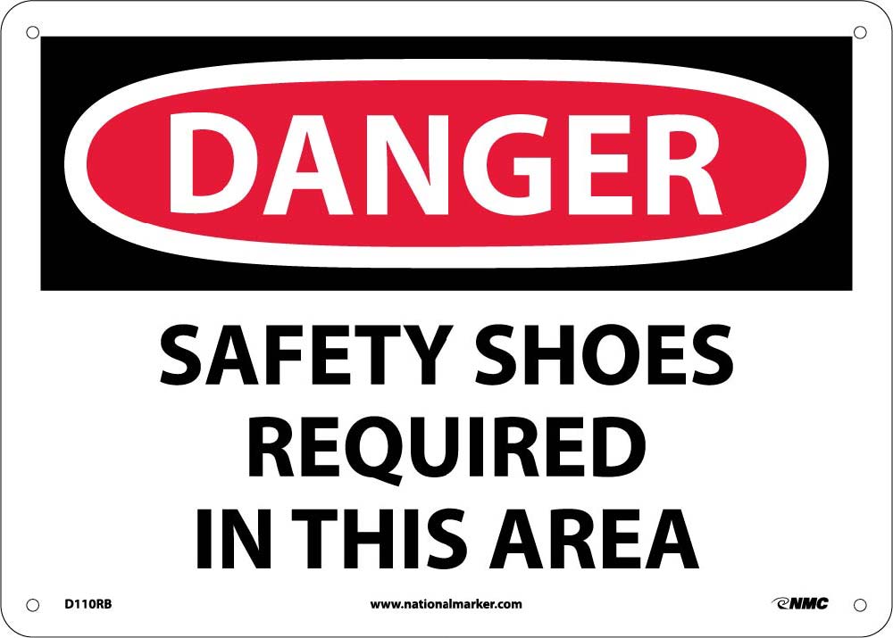 Danger Safety Shoes Required In This Area Sign-eSafety Supplies, Inc