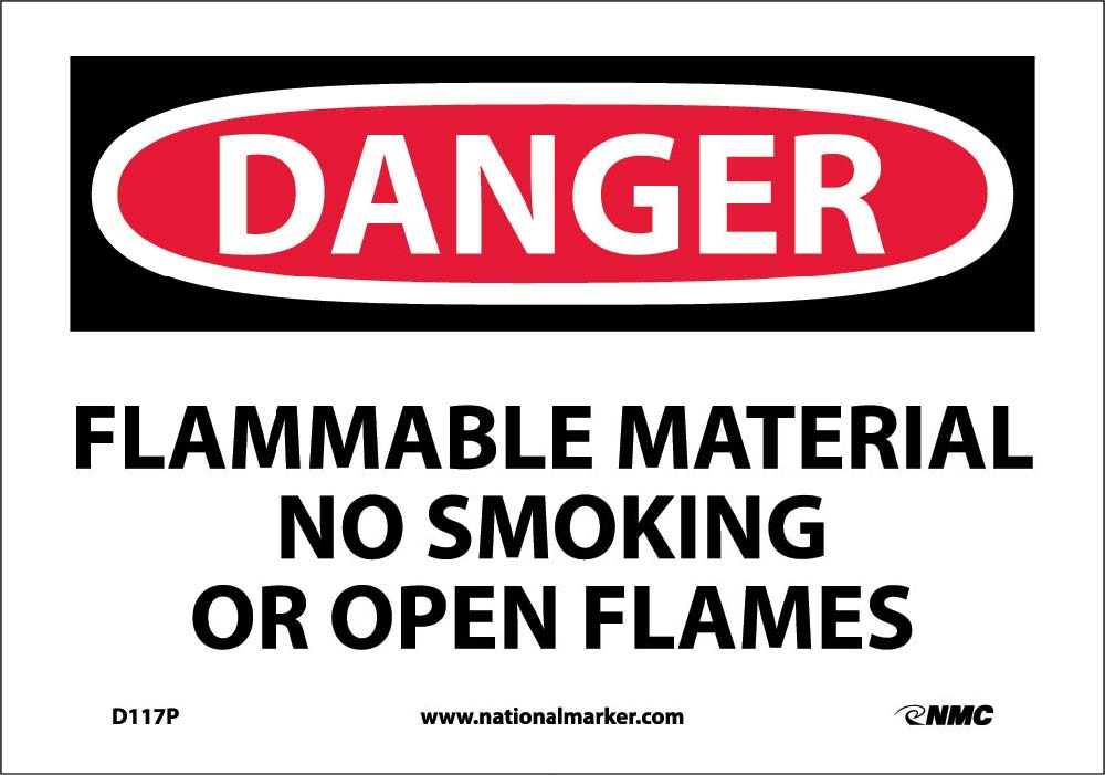 Danger Flammable Material Sign-eSafety Supplies, Inc