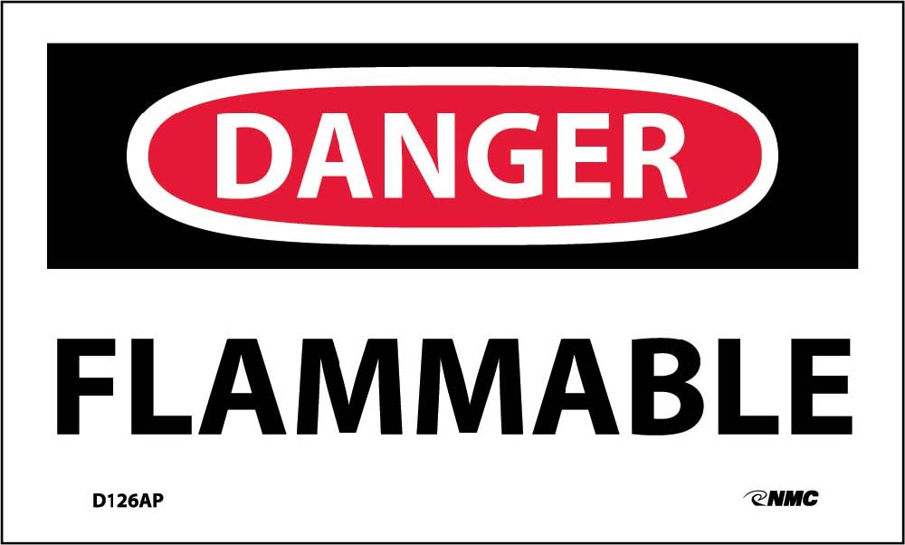 Danger Flammable Label - 5 Pack-eSafety Supplies, Inc