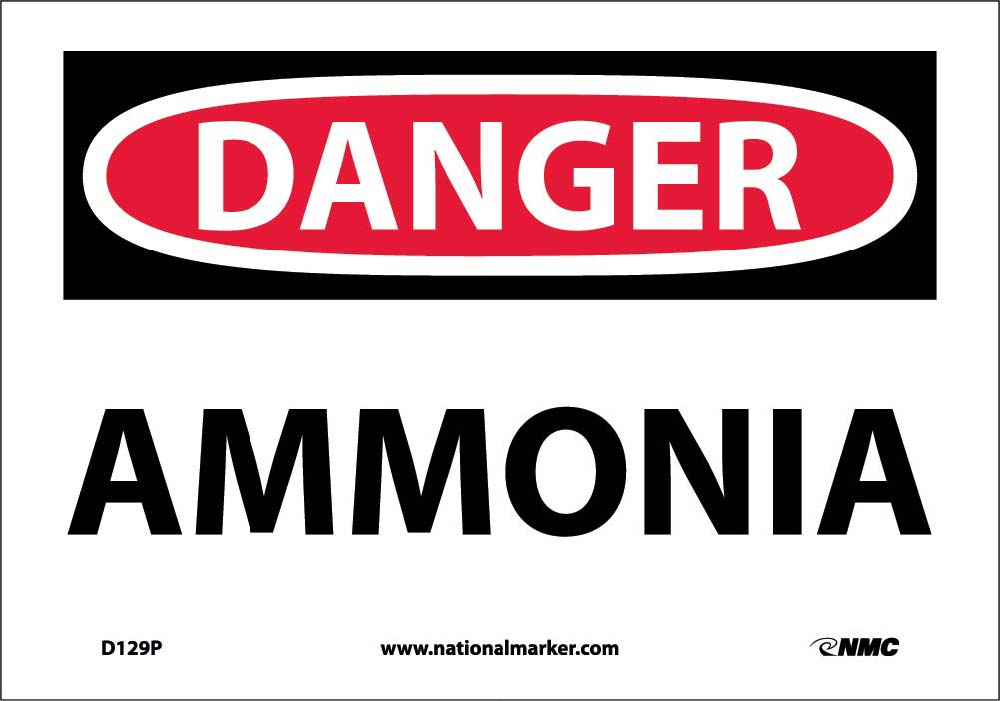 Danger Ammonia Sign-eSafety Supplies, Inc