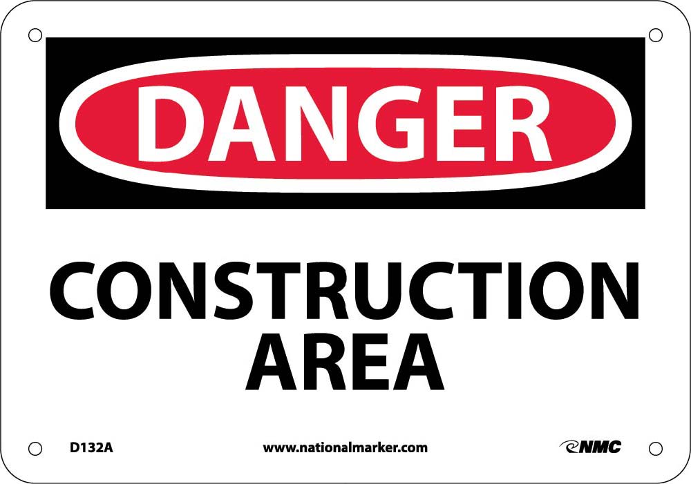 Danger Construction Area Sign-eSafety Supplies, Inc