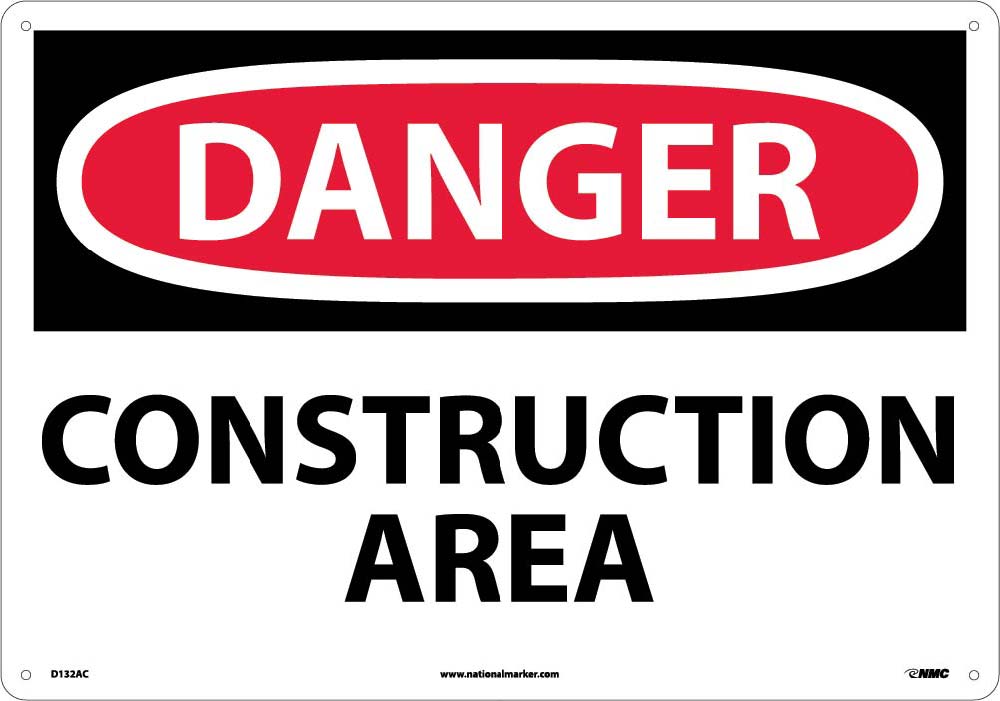 Large Format Danger Construction Area Sign-eSafety Supplies, Inc
