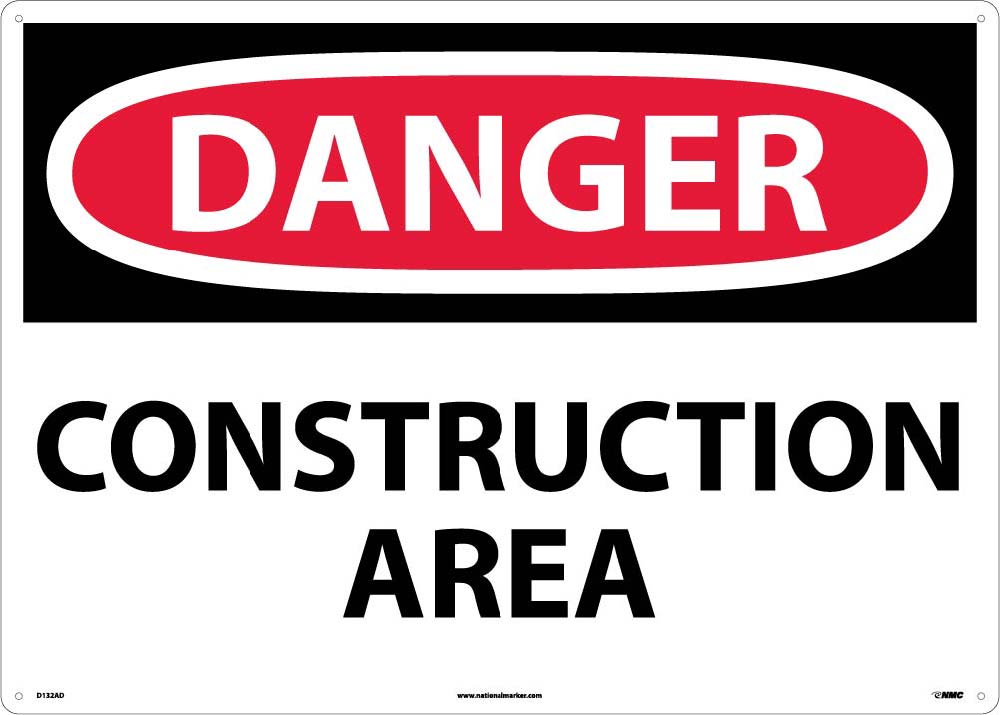 Large Format Danger Construction Area Sign-eSafety Supplies, Inc