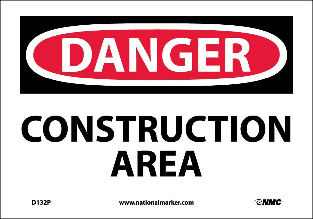 Danger Construction Area Sign-eSafety Supplies, Inc