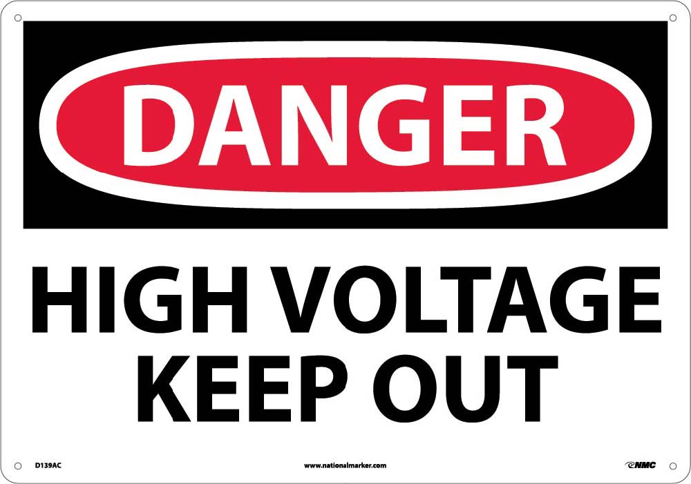 Large Format Danger High Voltage Keep Out Sign-eSafety Supplies, Inc