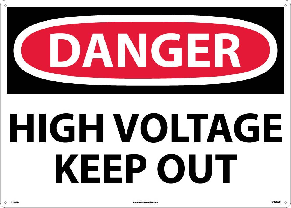 Large Format Danger High Voltage Keep Out Sign-eSafety Supplies, Inc