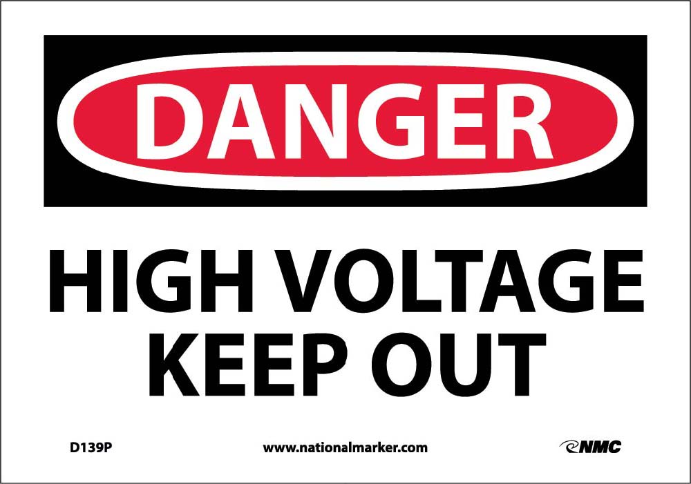 Danger High Voltage Keep Out Sign-eSafety Supplies, Inc