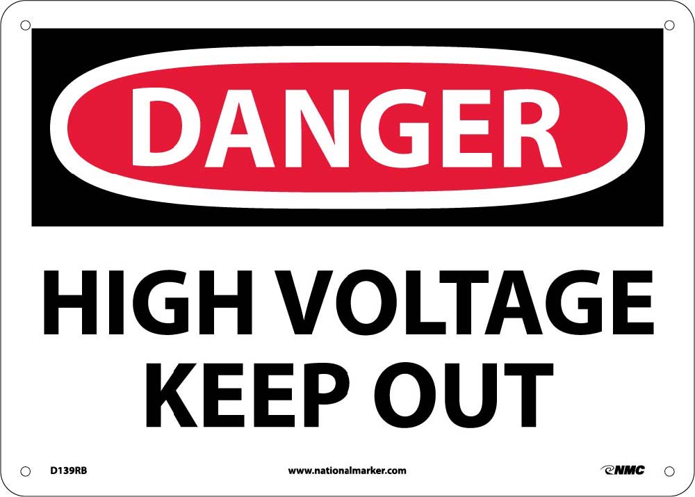 Danger High Voltage Keep Out Sign-eSafety Supplies, Inc