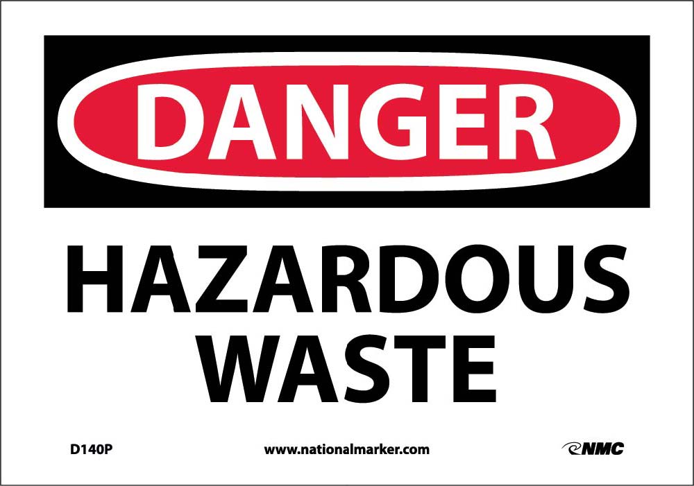 Danger Hazardous Waste Sign-eSafety Supplies, Inc
