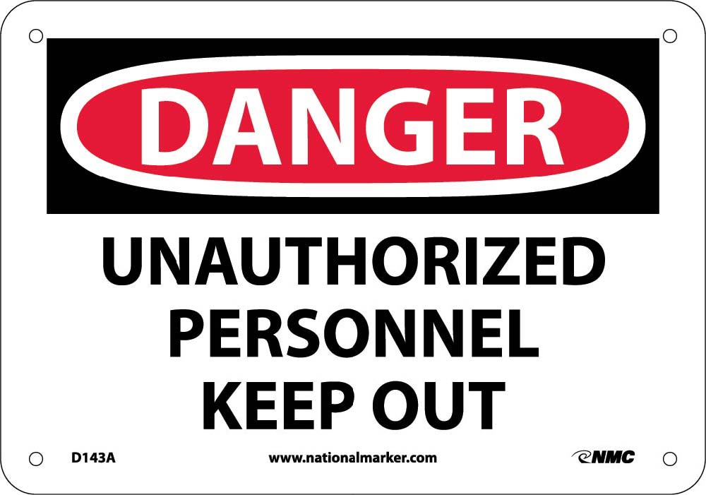 Danger Unauthorized Personnel Keep Out Sign-eSafety Supplies, Inc