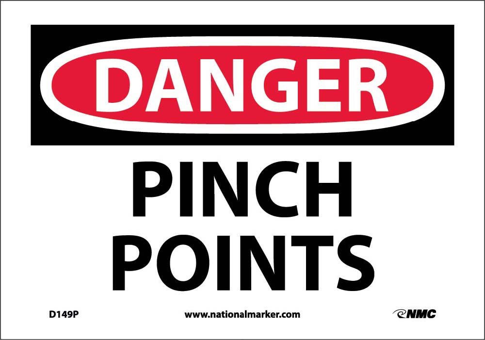Danger Pinch Points Sign-eSafety Supplies, Inc