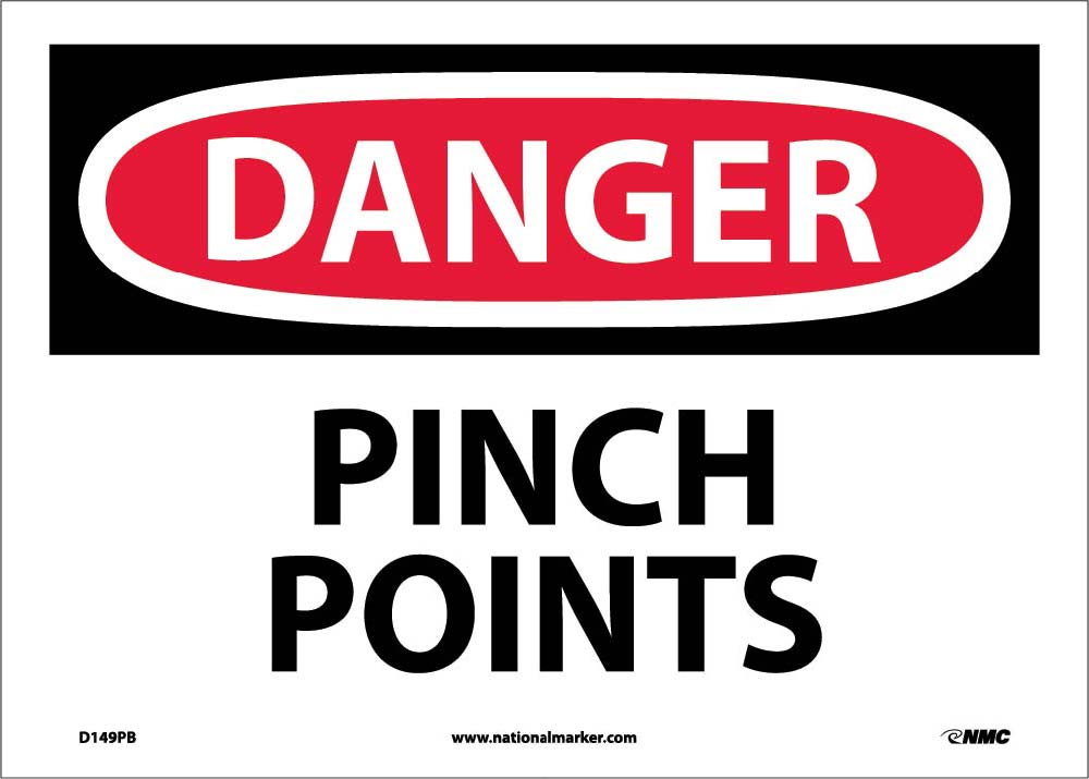 Danger Pinch Points Sign-eSafety Supplies, Inc