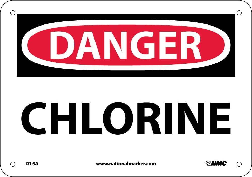 Danger Chlorine Sign-eSafety Supplies, Inc