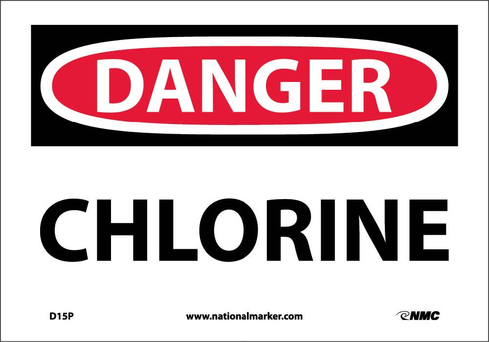 Danger Chlorine Sign-eSafety Supplies, Inc