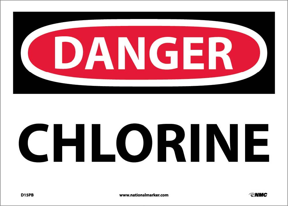 Danger Chlorine Sign-eSafety Supplies, Inc