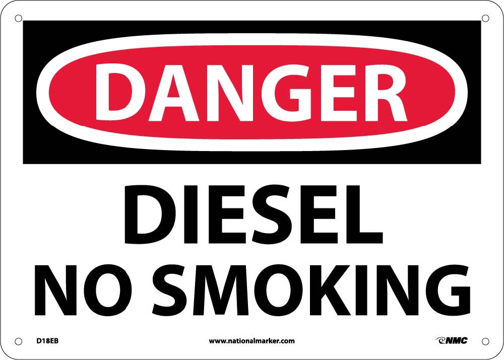 Danger Diesel No Smoking Sign-eSafety Supplies, Inc