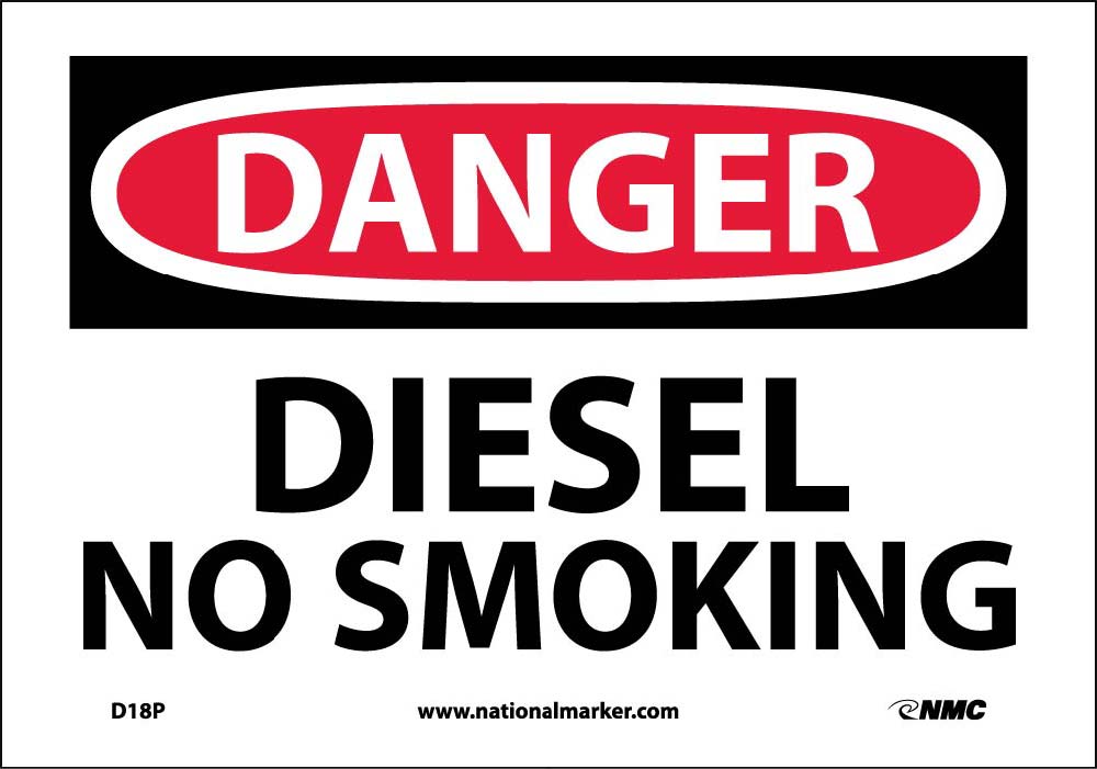 Danger Diesel No Smoking Sign-eSafety Supplies, Inc