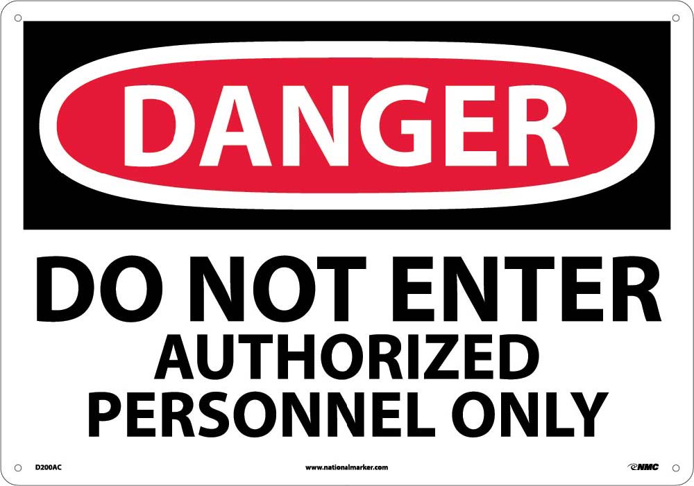 Large Format Do Not Enter Authorized Personnel Only Sign-eSafety Supplies, Inc