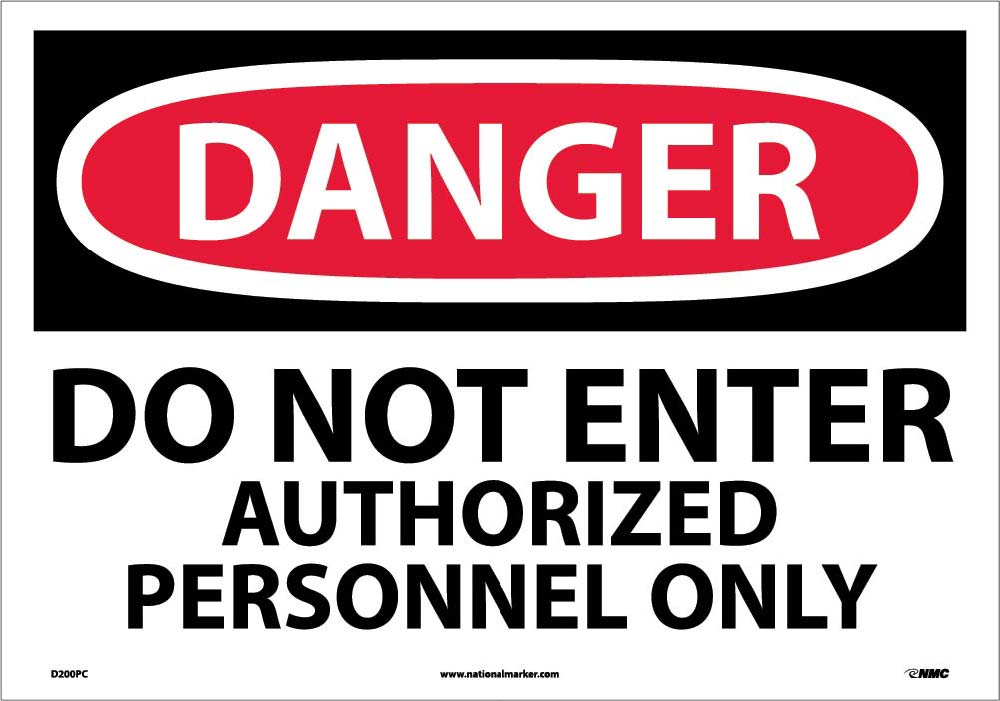 Large Format Do Not Enter Authorized Personnel Only Sign-eSafety Supplies, Inc