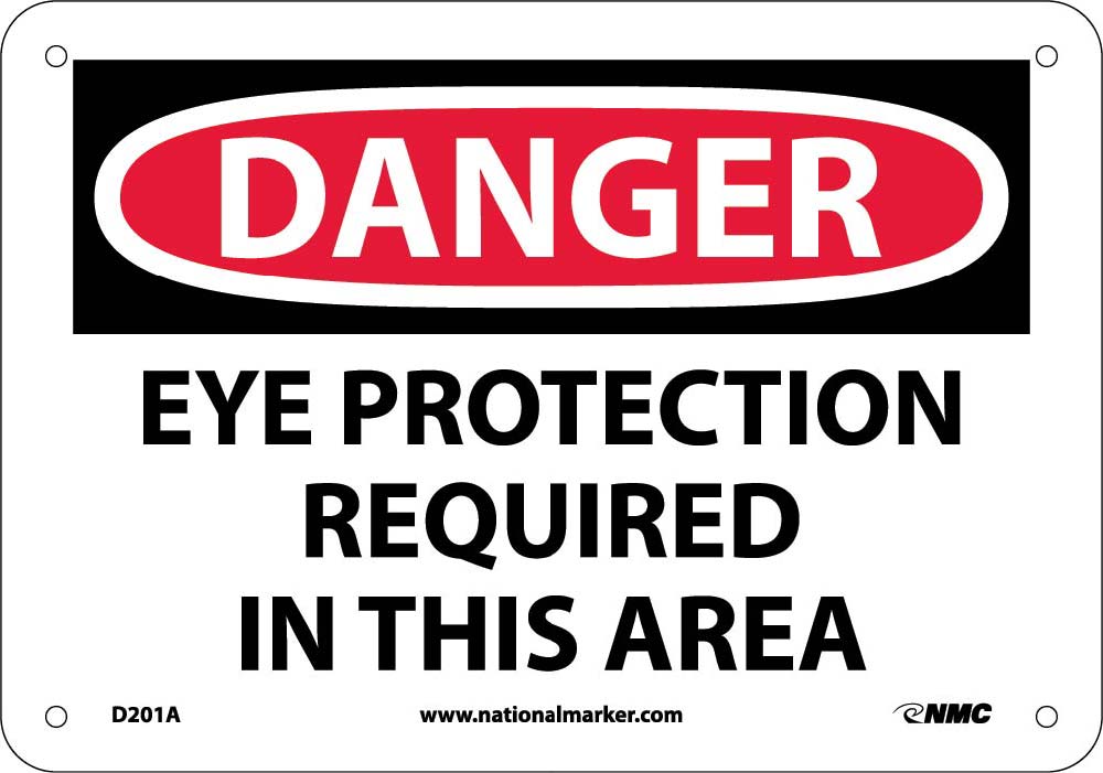 Danger Eye Protection Required In This Area Sign-eSafety Supplies, Inc