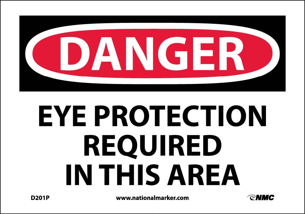 Danger Eye Protection Required In This Area Sign-eSafety Supplies, Inc