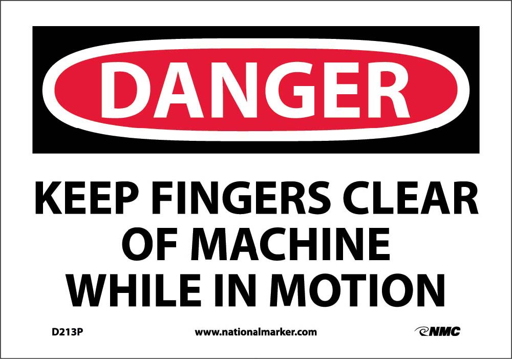 Danger Keep Fingers Clear Of Machine Sign-eSafety Supplies, Inc