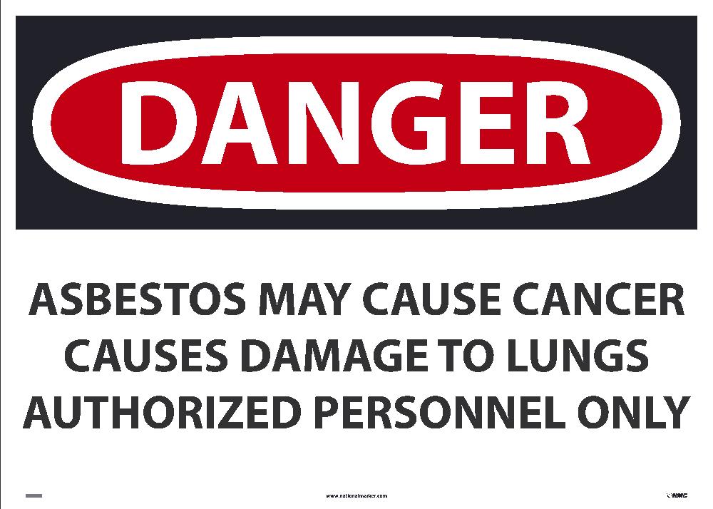 Danger Asbestos May Cause Cancer Sign-eSafety Supplies, Inc