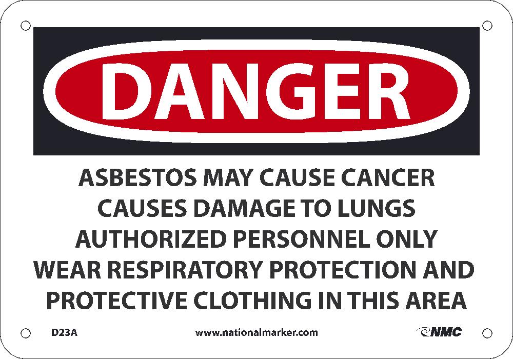 Danger Asbestos May Cause Cancer Sign-eSafety Supplies, Inc
