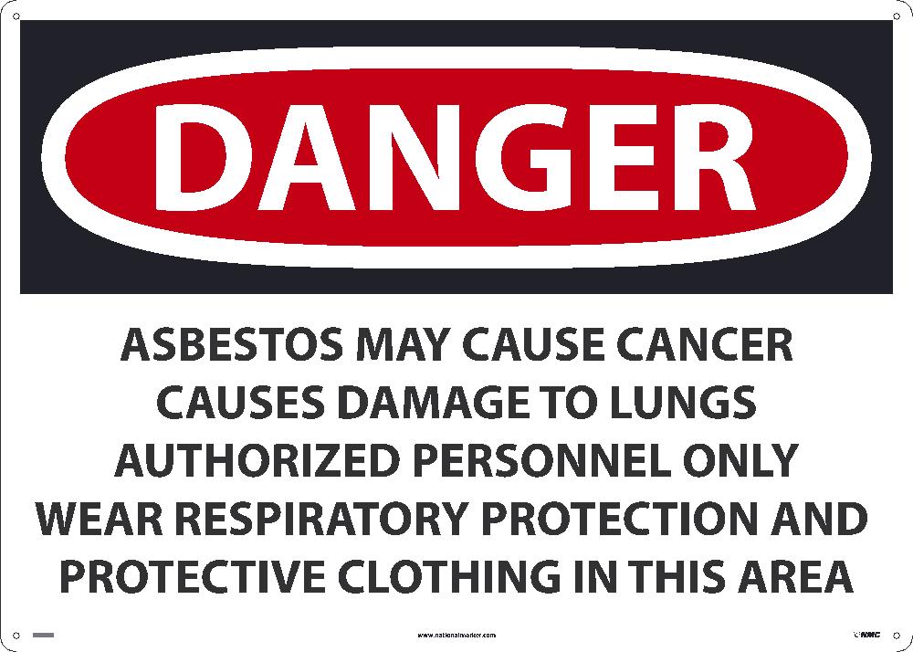 Large Format Danger Asbestos May Cause Cancer Sign-eSafety Supplies, Inc