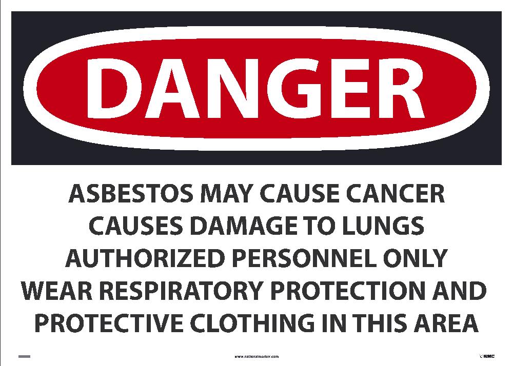 Danger Asbestos May Cause Cancer Sign-eSafety Supplies, Inc