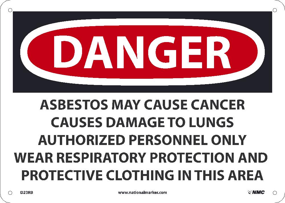 Danger Asbestos May Cause Cancer Sign-eSafety Supplies, Inc