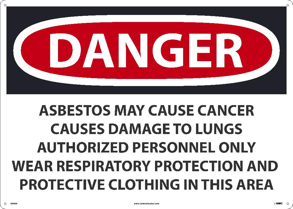 Large Format Danger Asbestos May Cause Cancer Sign-eSafety Supplies, Inc
