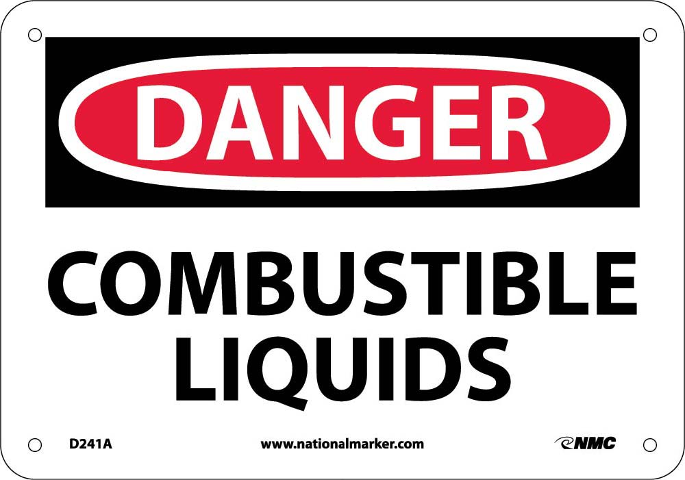 Danger Combustible Liquids Sign-eSafety Supplies, Inc