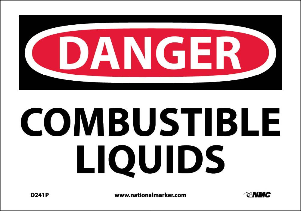 Danger Combustible Liquids Sign-eSafety Supplies, Inc