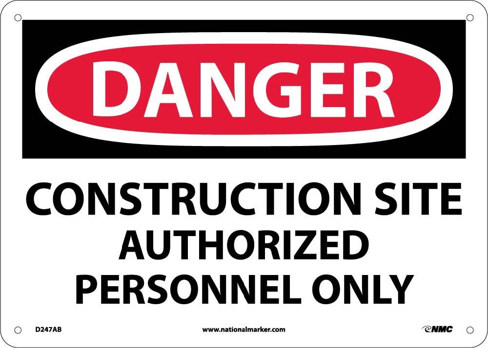 Danger Construction Site Sign-eSafety Supplies, Inc