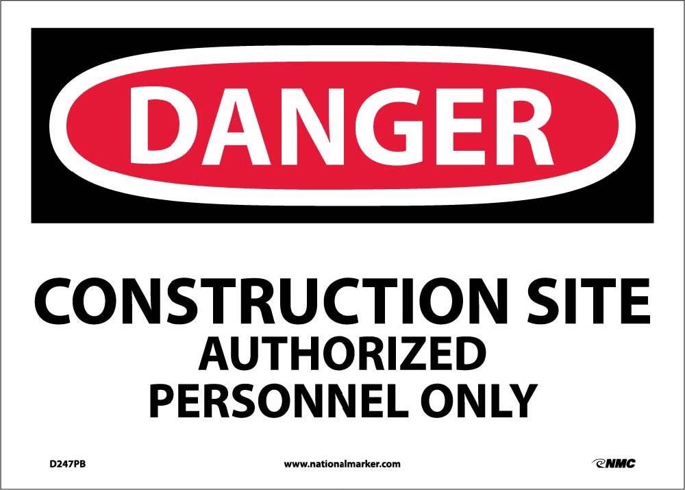 Danger Construction Site Sign-eSafety Supplies, Inc