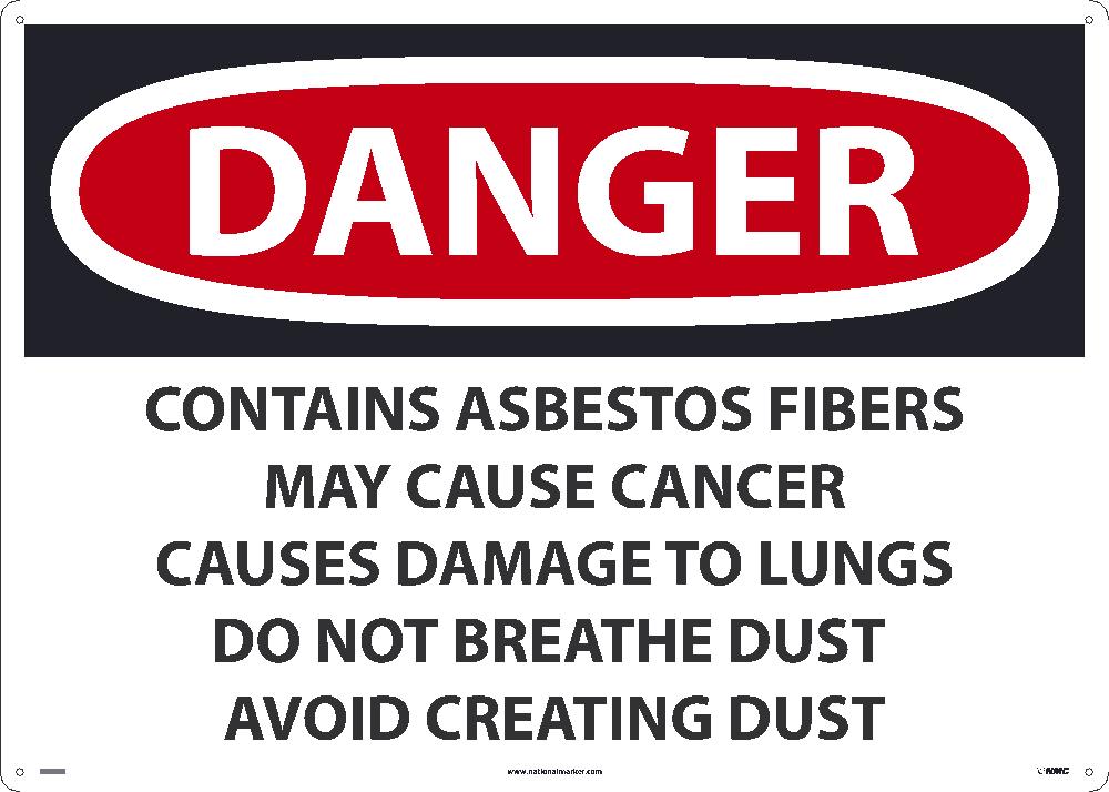 Danger Asbestos May Cause Cancer Sign-eSafety Supplies, Inc