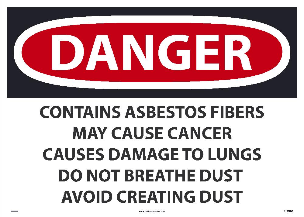 Danger Asbestos May Cause Cancer Sign-eSafety Supplies, Inc