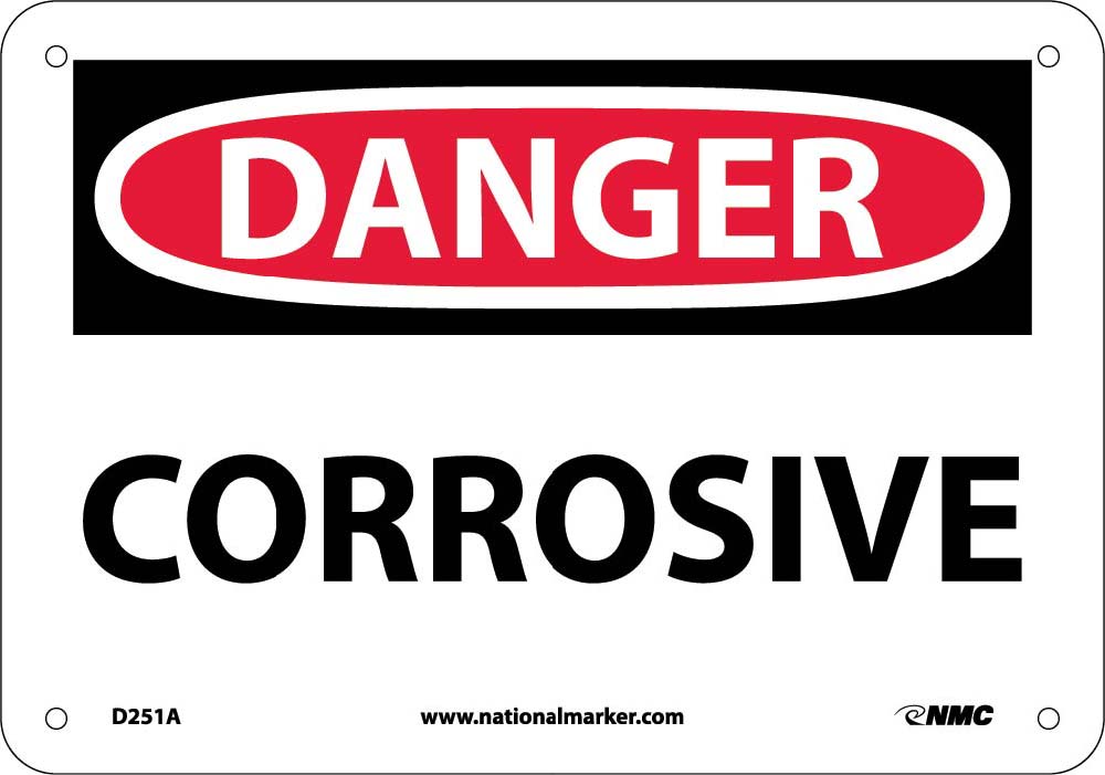 Danger Corrosive Sign-eSafety Supplies, Inc