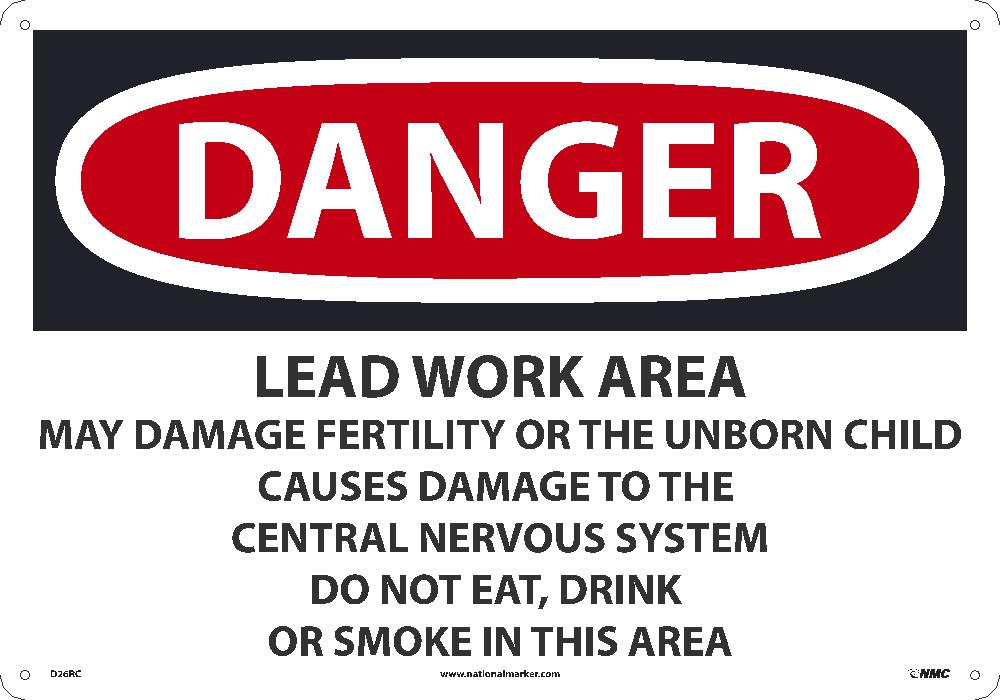 Danger Lead Work Area Sign-eSafety Supplies, Inc
