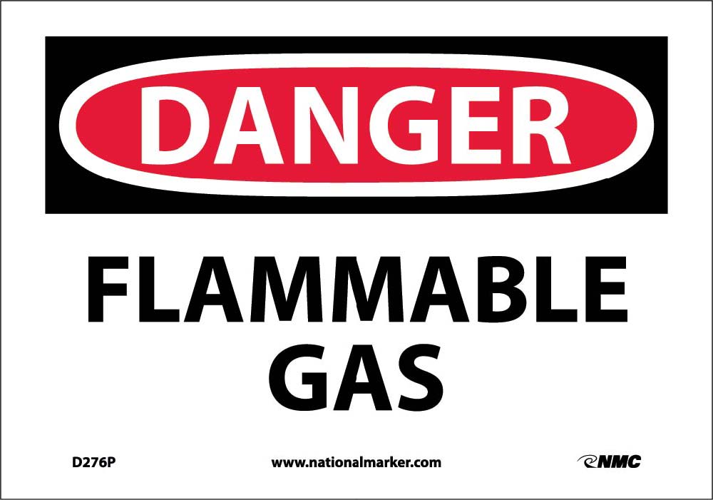 Danger Flammable Gas Sign-eSafety Supplies, Inc