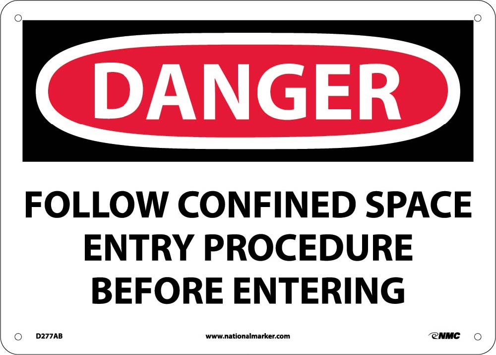 Danger Confined Space Sign-eSafety Supplies, Inc