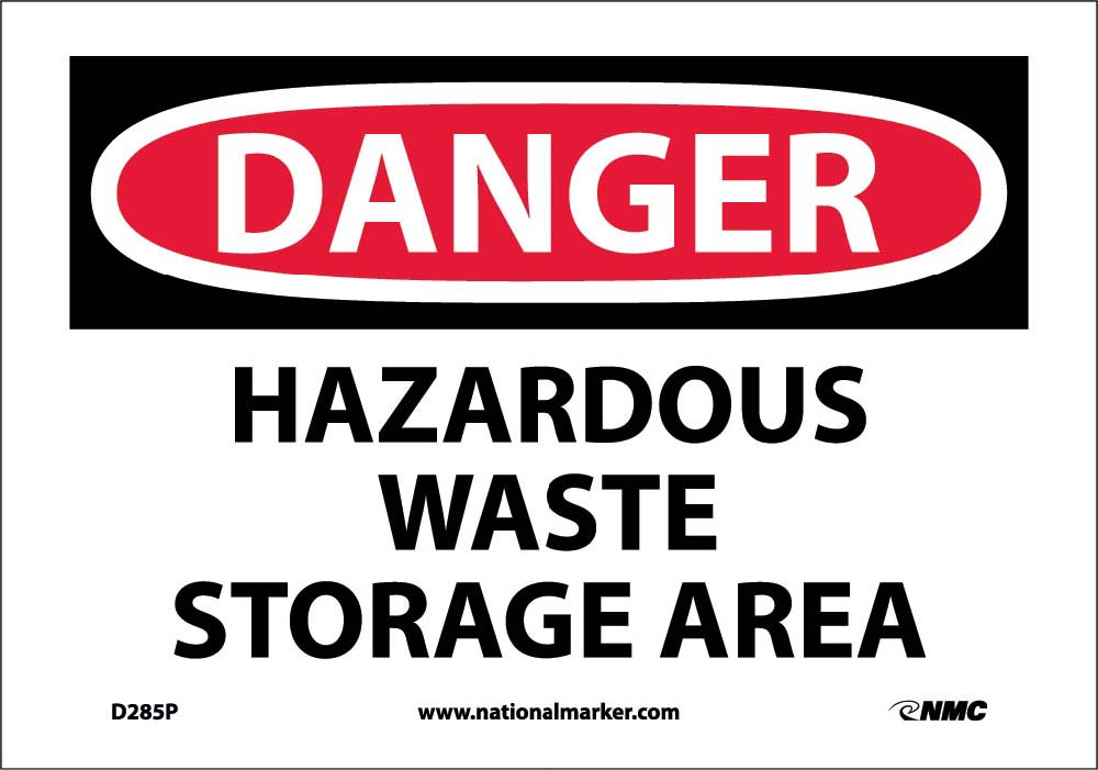 Danger Hazardous Waste Storage Area Sign-eSafety Supplies, Inc