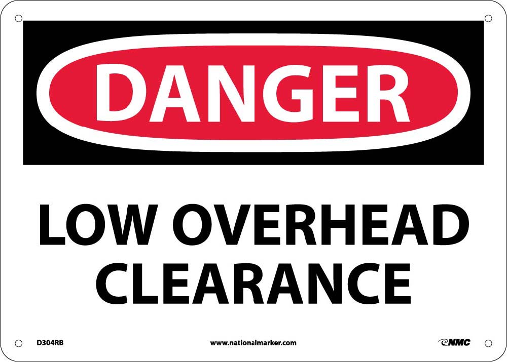 Danger Low Overhead Clearance Sign-eSafety Supplies, Inc