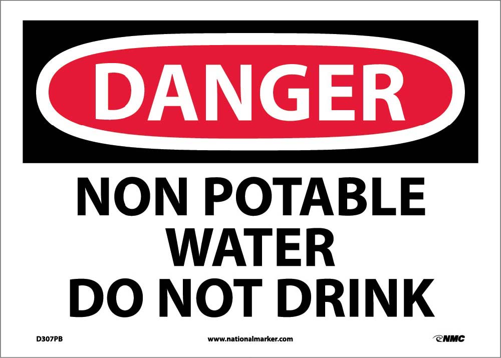 Danger Non-Potable Water Sign-eSafety Supplies, Inc